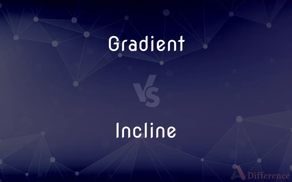 Gradient vs. Incline — What's the Difference?