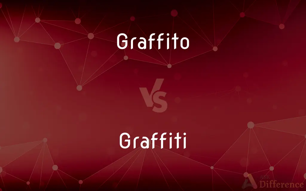 Graffito vs. Graffiti — What's the Difference?