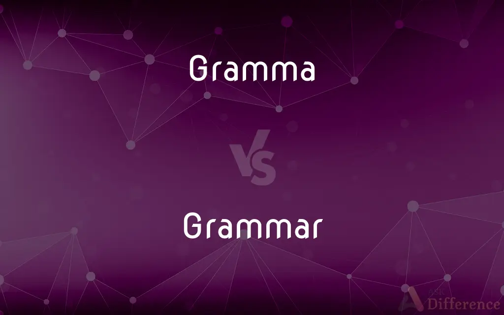 Gramma vs. Grammar — What's the Difference?