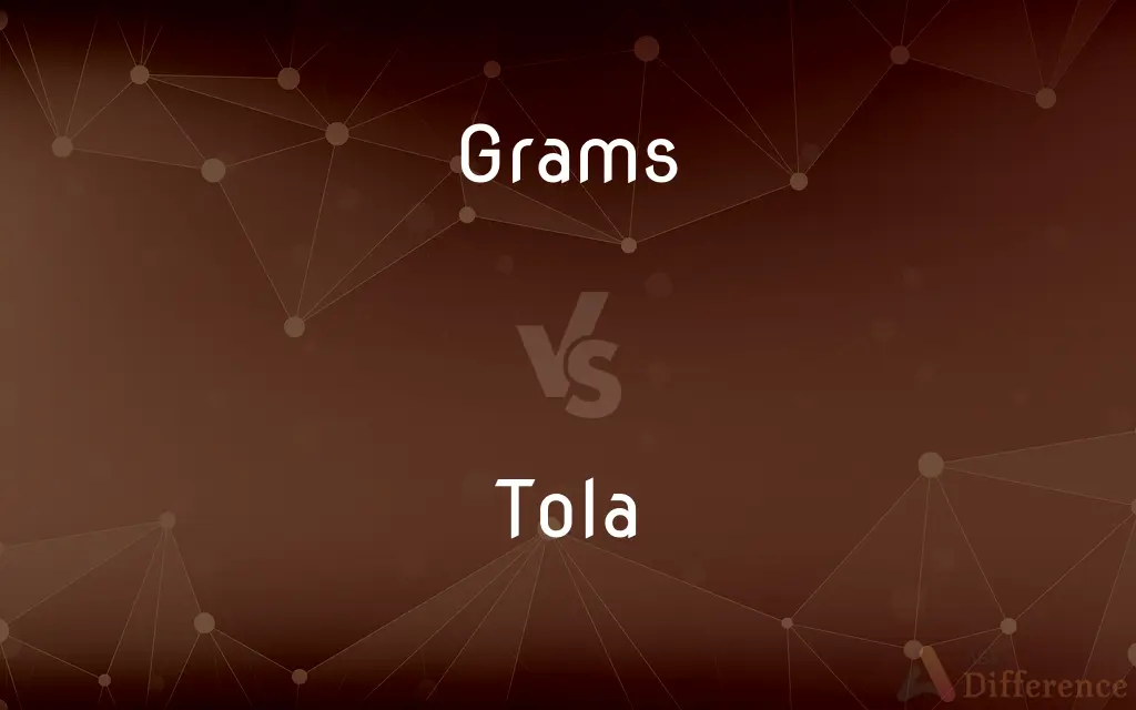 Grams vs. Tola — What's the Difference?