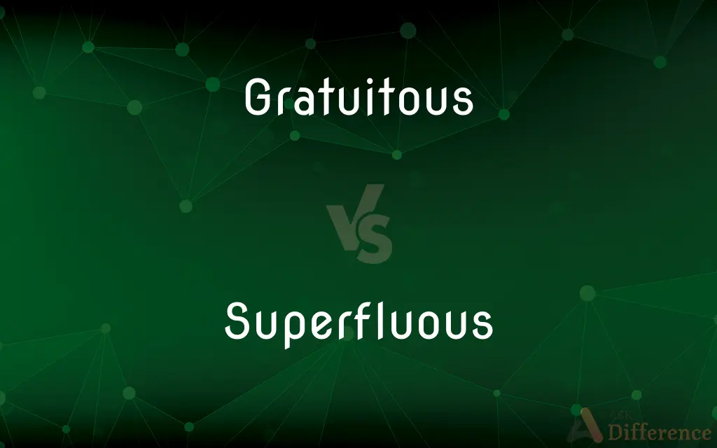 Gratuitous vs. Superfluous — What's the Difference?