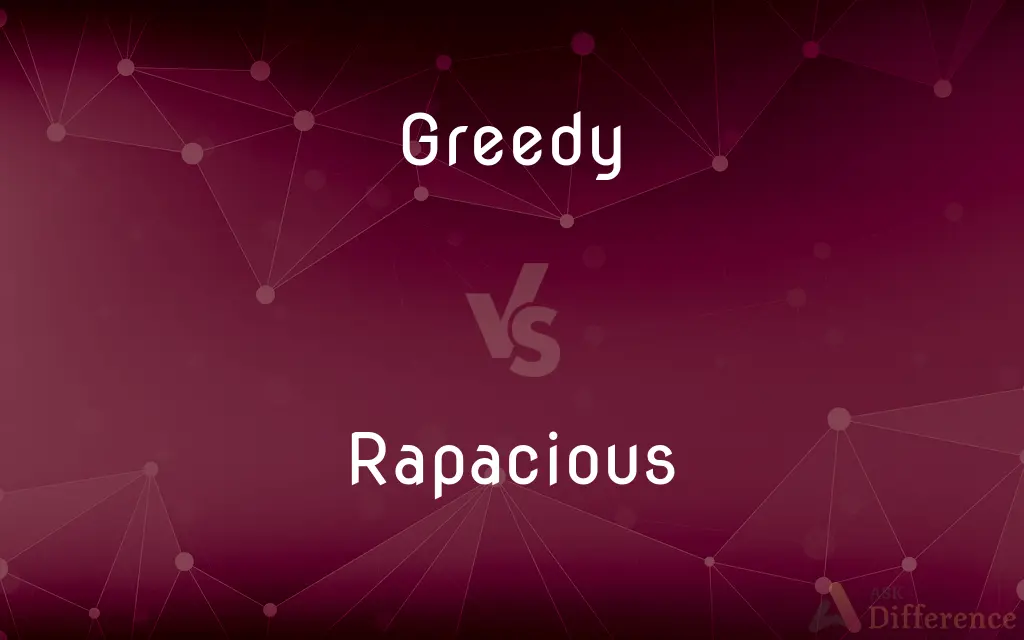 Greedy vs. Rapacious — What's the Difference?