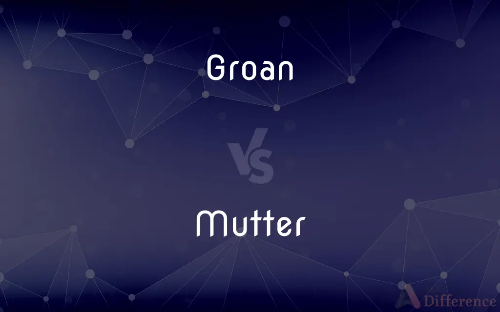 Groan vs. Mutter — What's the Difference?