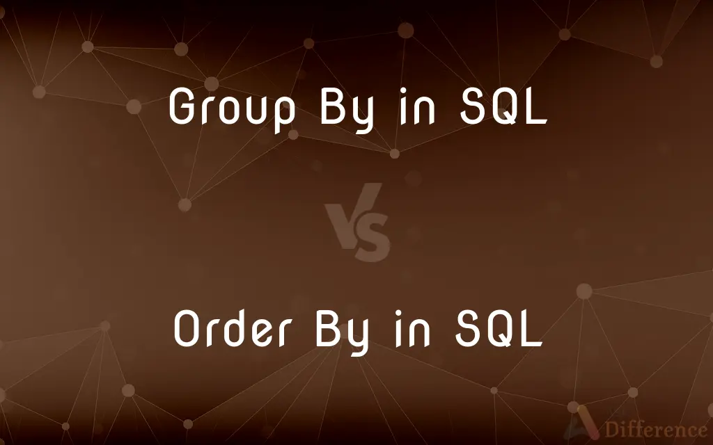 Group By in SQL vs. Order By in SQL — What's the Difference?