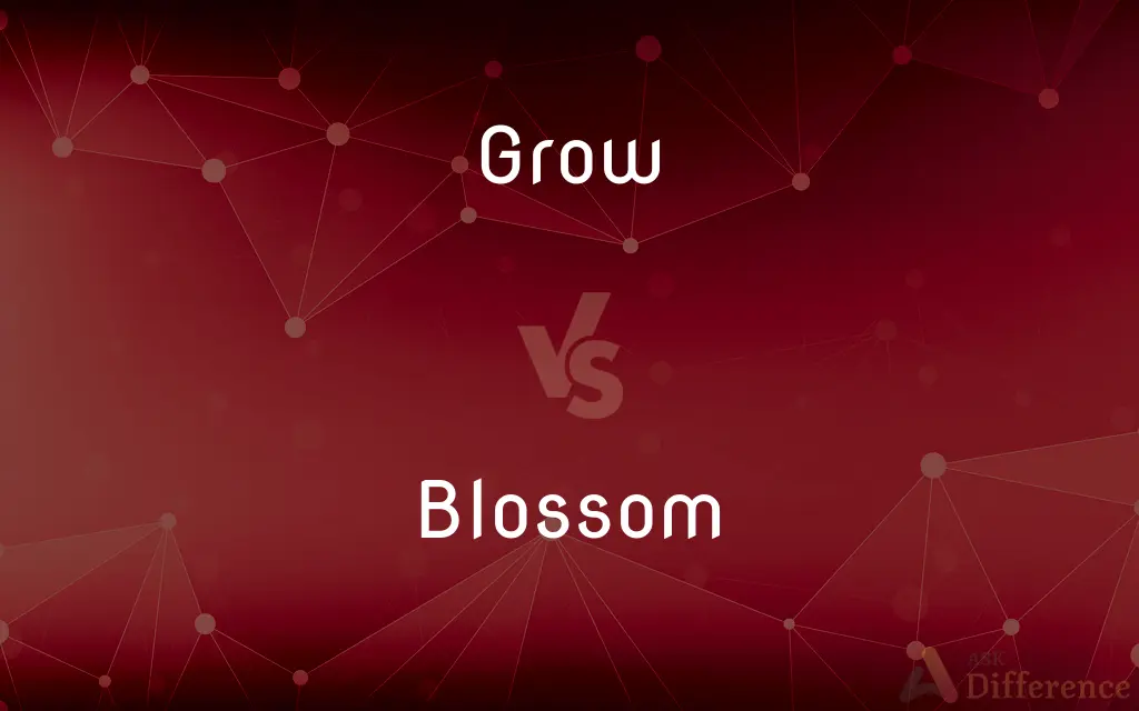 Grow vs. Blossom — What's the Difference?