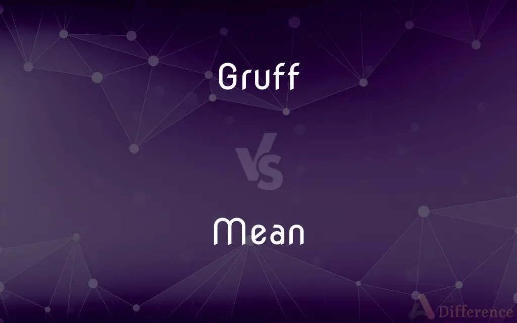 Gruff vs. Mean — What's the Difference?