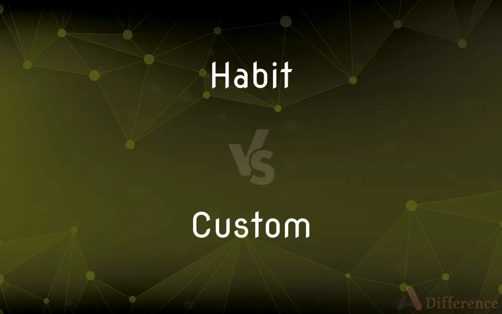 Habit vs. Custom — What's the Difference?