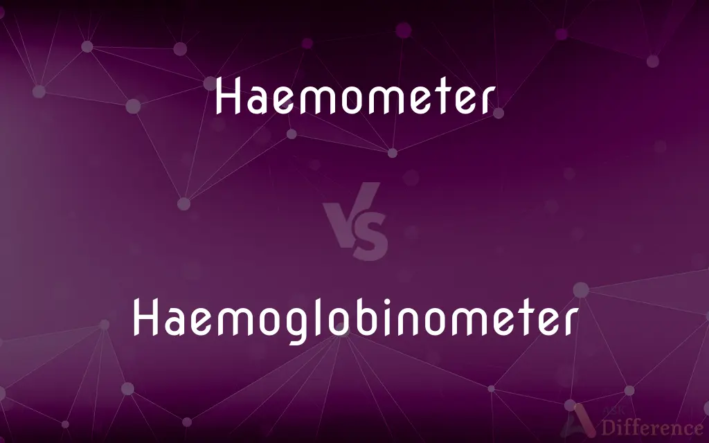 Haemometer vs. Haemoglobinometer — What's the Difference?