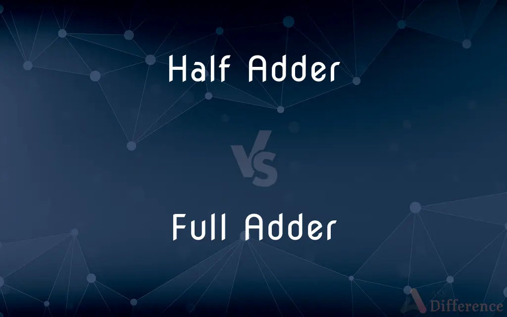 Half Adder vs. Full Adder — What's the Difference?