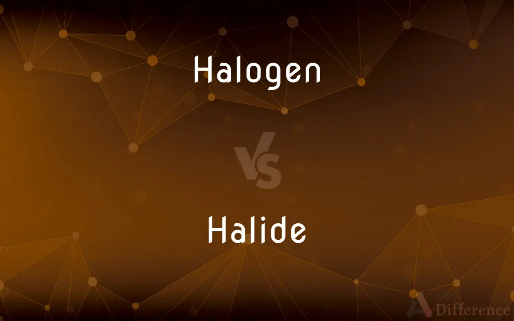 Halogen vs. Halide — What's the Difference?