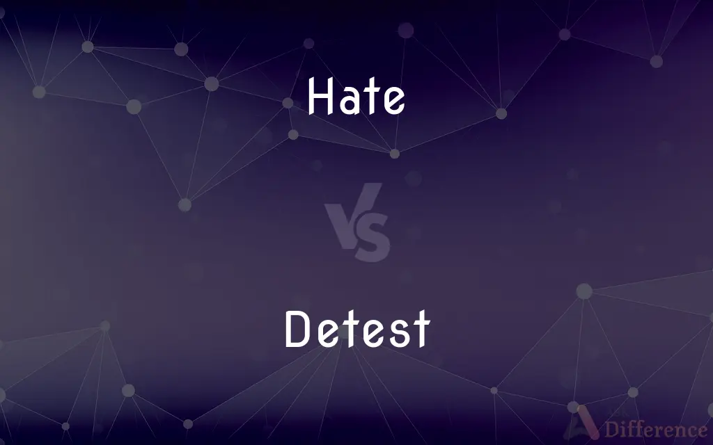 Hate vs. Detest — What's the Difference?