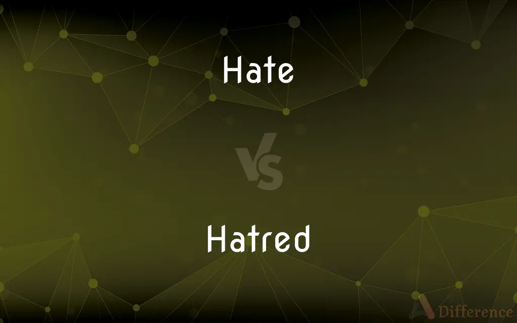Hate vs. Hatred — What's the Difference?