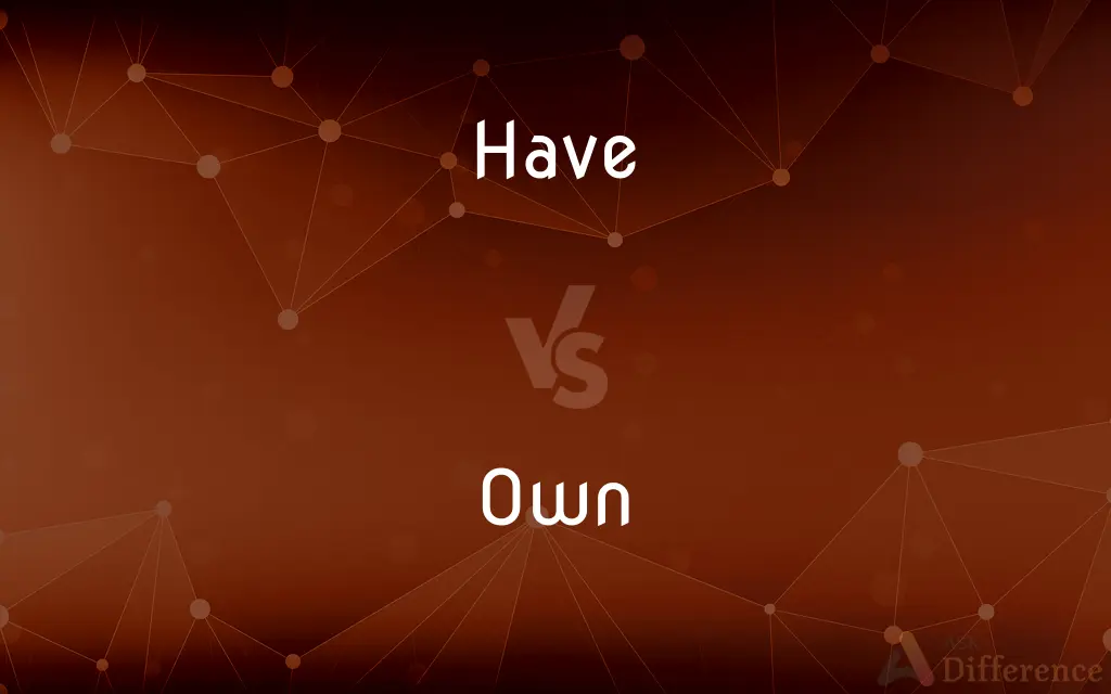 Have vs. Own — What's the Difference?