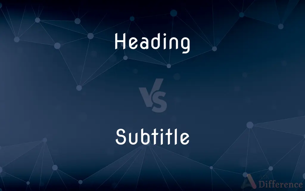 Heading vs. Subtitle — What's the Difference?