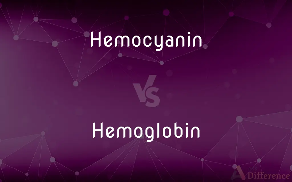 Hemocyanin vs. Hemoglobin — What's the Difference?