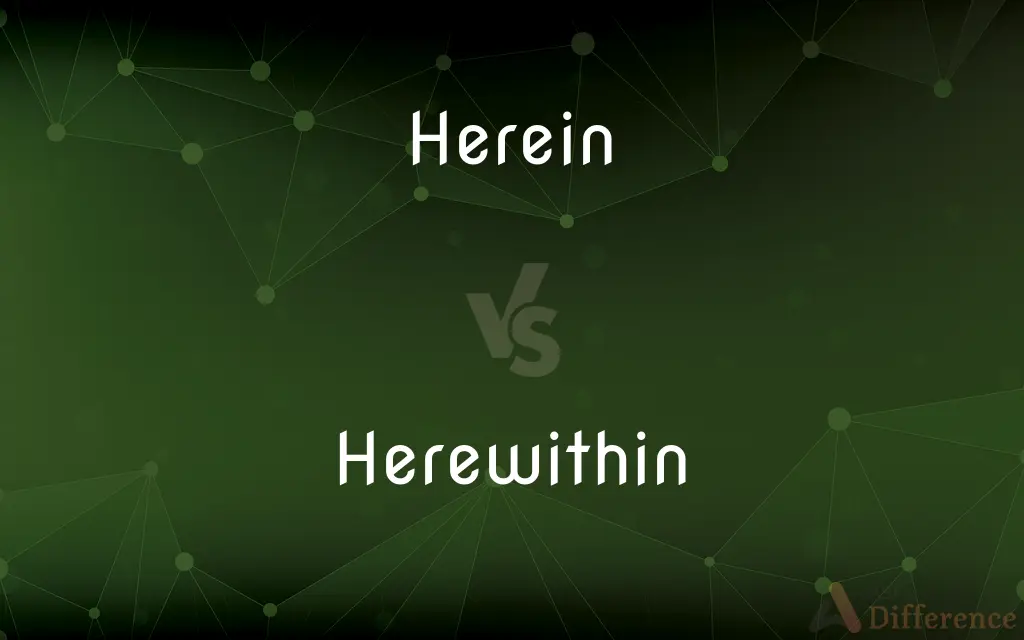 Herein vs. Herewithin — Which is Correct Spelling?