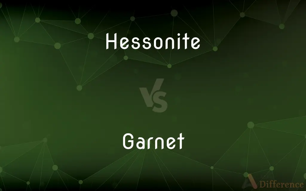 Hessonite vs. Garnet — What's the Difference?
