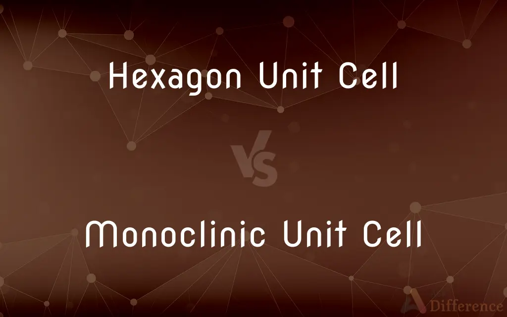 Hexagon Unit Cell vs. Monoclinic Unit Cell — What's the Difference?