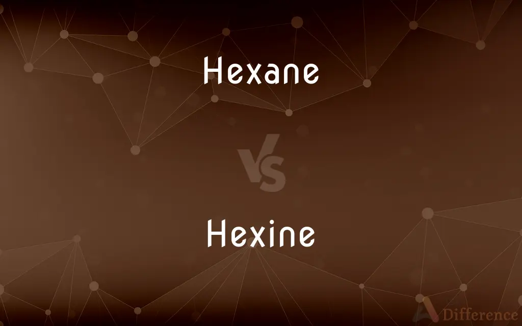 Hexane vs. Hexine — What's the Difference?