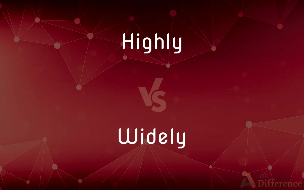 Highly vs. Widely — What's the Difference?