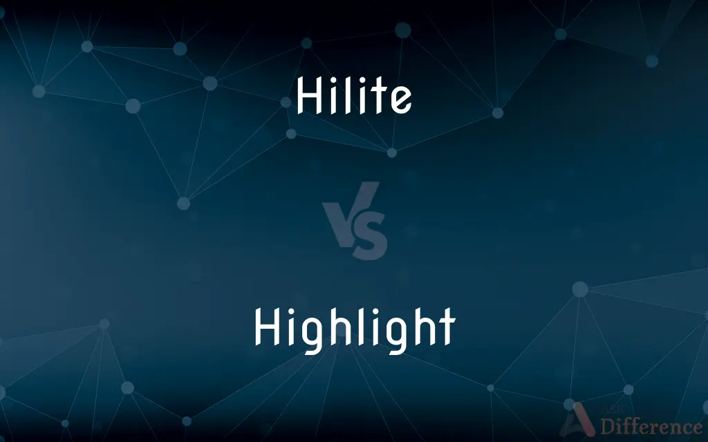 Hilite vs. Highlight — What's the Difference?