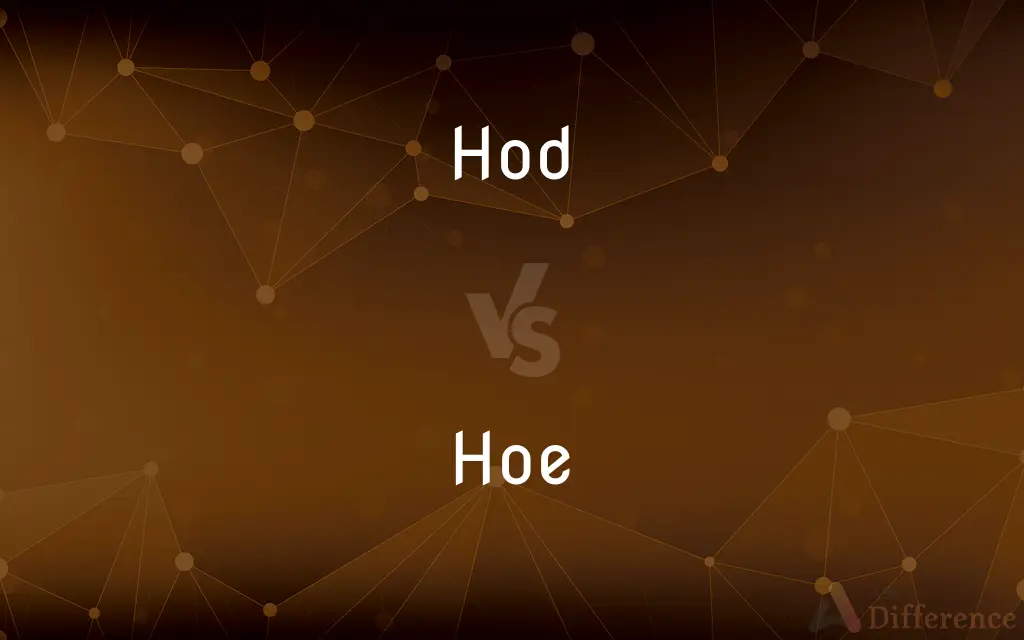 Hod vs. Hoe — What's the Difference?