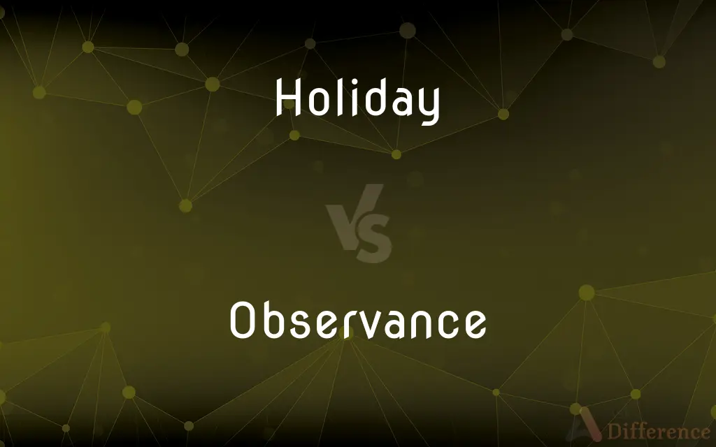 Holiday vs. Observance — What's the Difference?