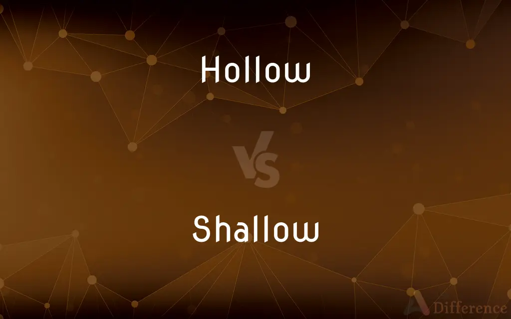 Hollow vs. Shallow — What's the Difference?