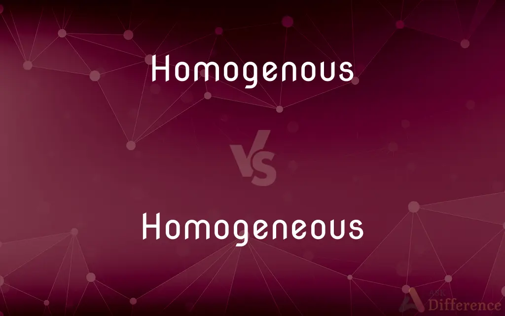 Homogenous vs. Homogeneous — Which is Correct Spelling?