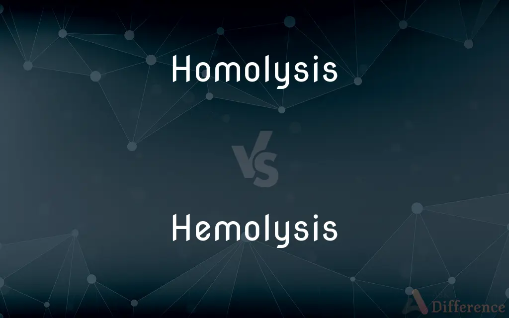 Homolysis vs. Hemolysis — What's the Difference?