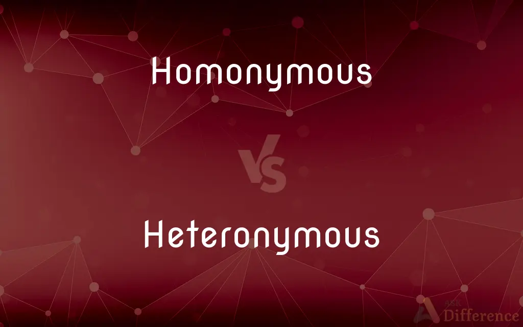 Homonymous vs. Heteronymous — What's the Difference?