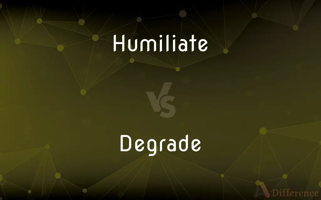 Humiliate vs. Degrade — What's the Difference?
