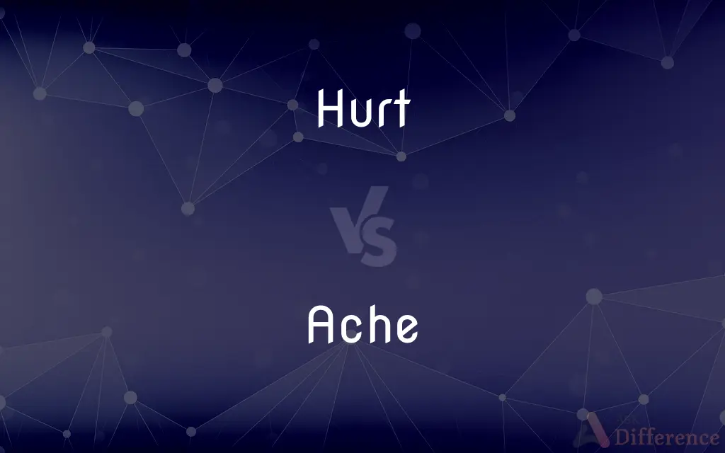 Hurt vs. Ache — What's the Difference?