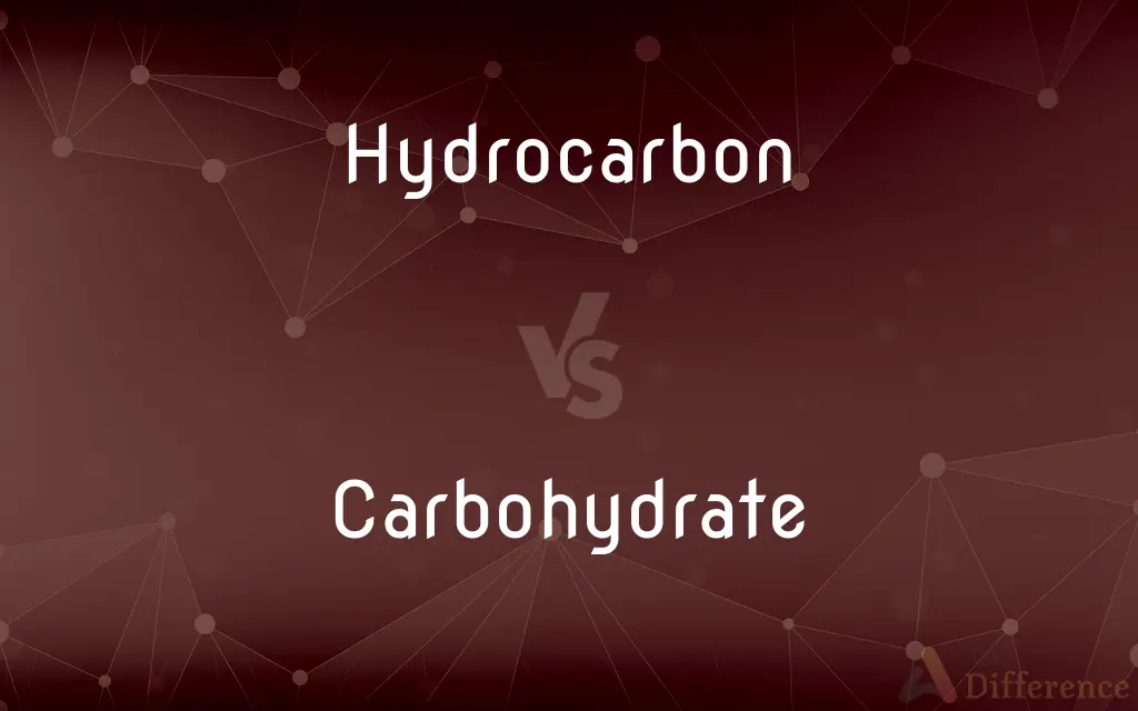 Hydrocarbon vs. Carbohydrate — What's the Difference?