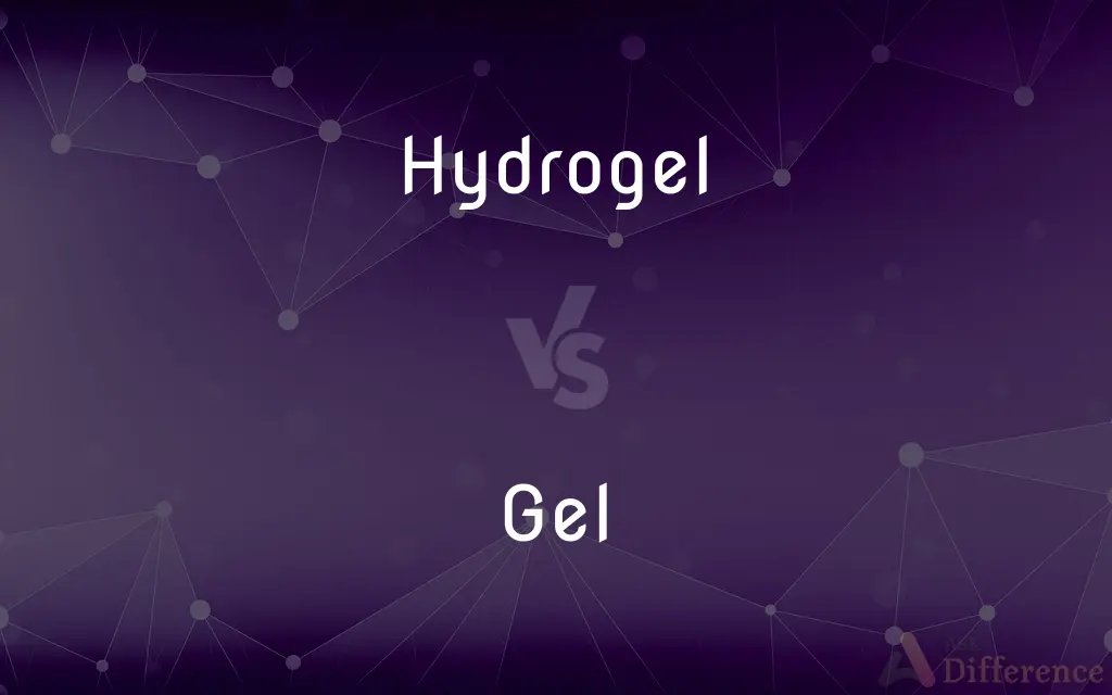 Hydrogel vs. Gel — What's the Difference?