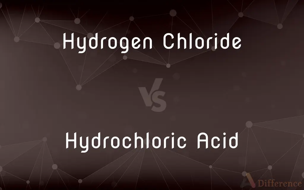 Hydrogen Chloride vs. Hydrochloric Acid — What's the Difference?