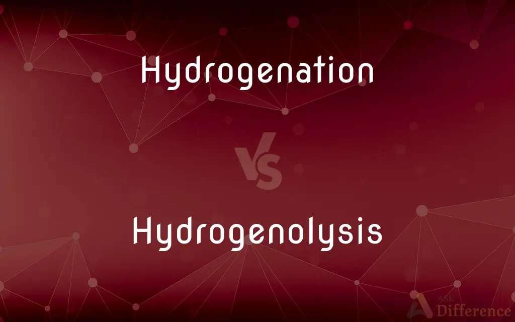 Hydrogenation vs. Hydrogenolysis — What's the Difference?