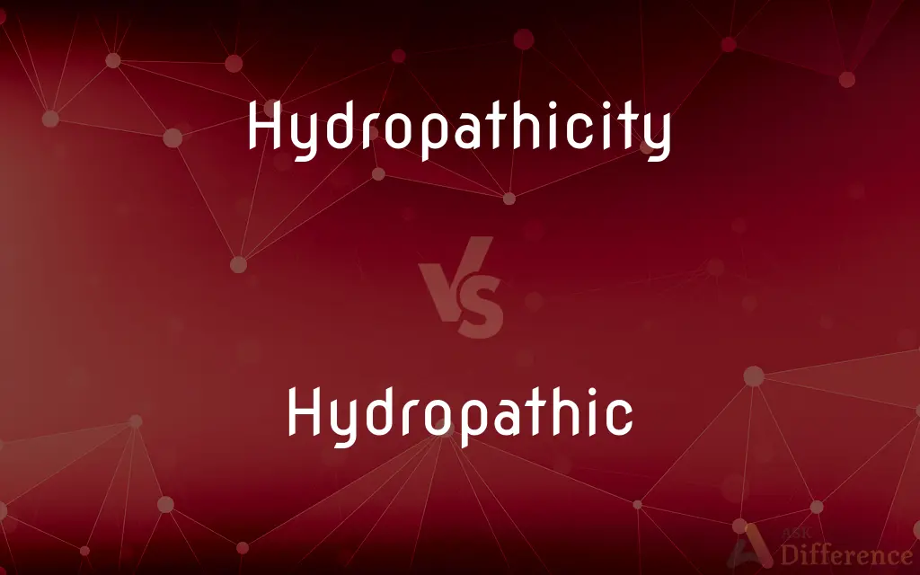 Hydropathicity vs. Hydropathic — What's the Difference?