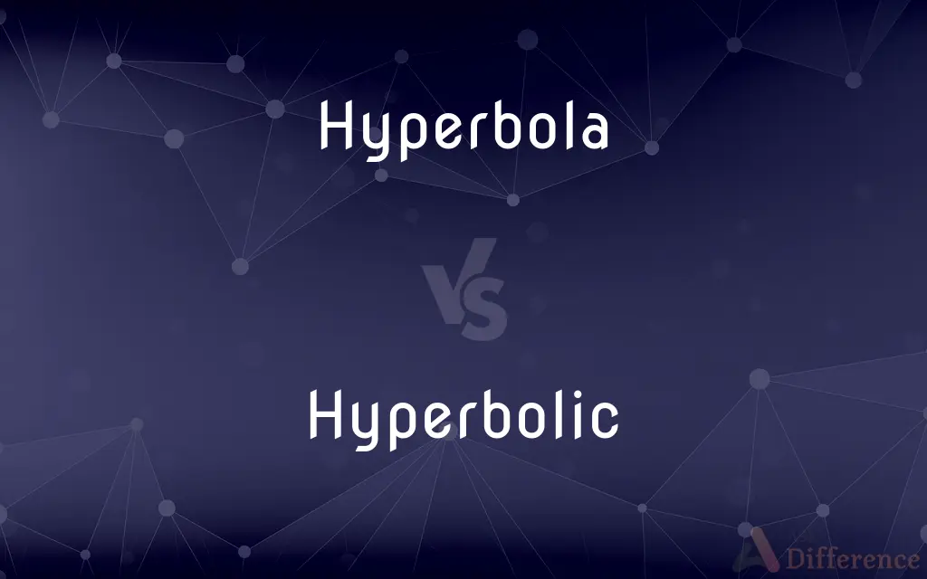 Hyperbola vs. Hyperbolic — What's the Difference?