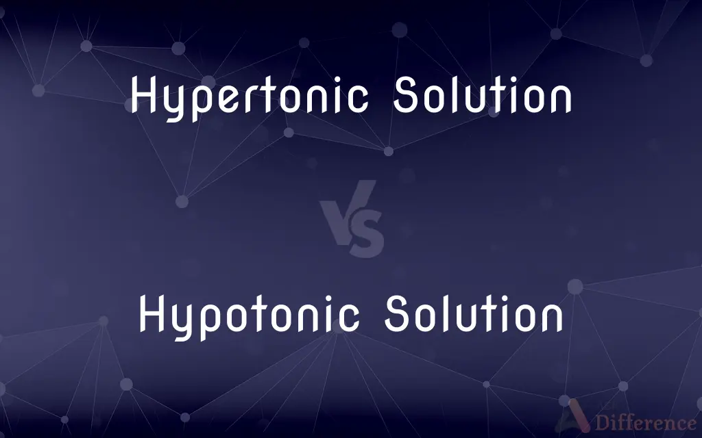 Hypertonic Solution vs. Hypotonic Solution — What's the Difference?