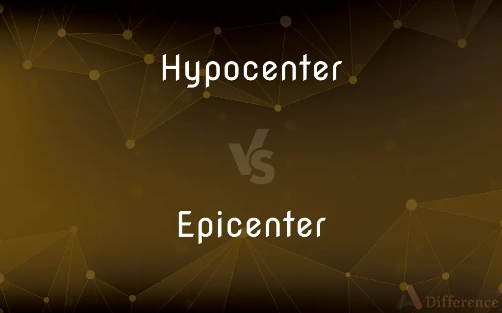 Hypocenter vs. Epicenter — What's the Difference?