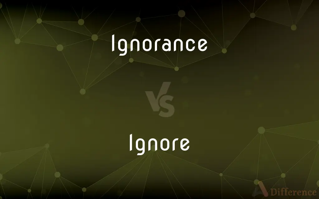 Ignorance vs. Ignore — What's the Difference?