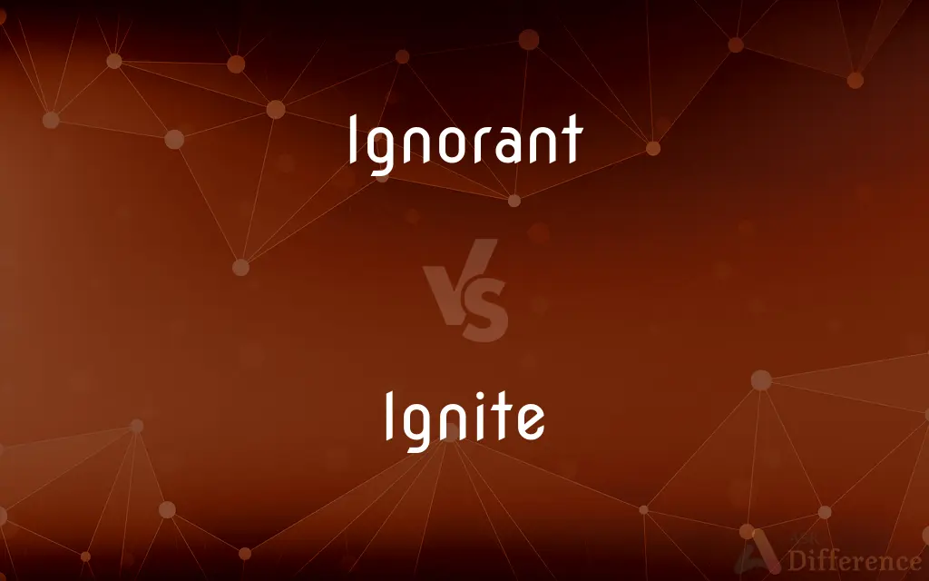 Ignorant vs. Ignite — What's the Difference?