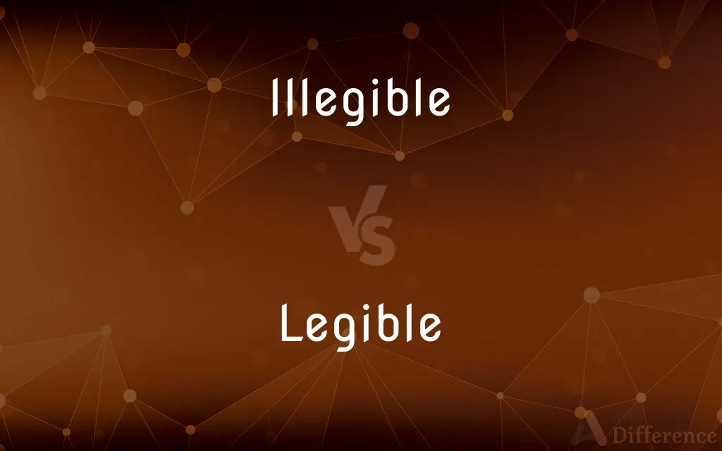 Illegible vs. Legible — What's the Difference?
