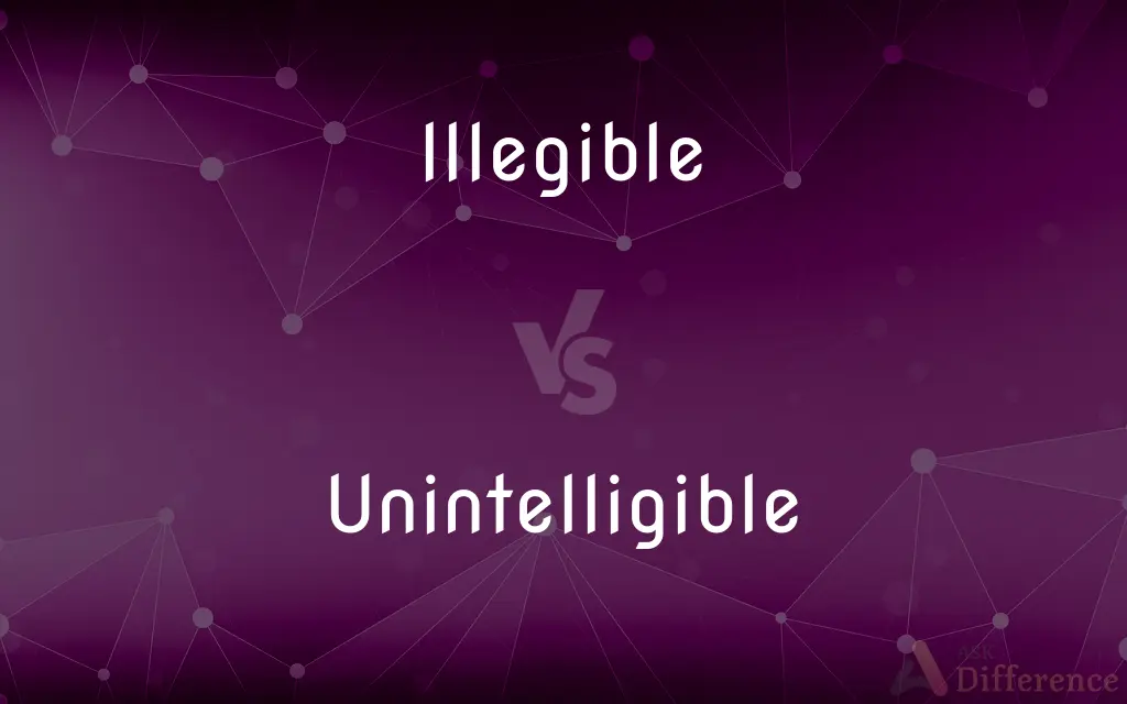 Illegible vs. Unintelligible — What's the Difference?