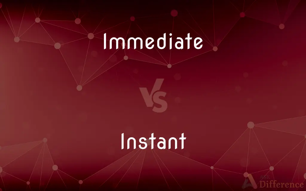 Immediate vs. Instant — What's the Difference?