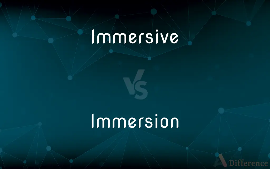 Immersive vs. Immersion — What's the Difference?