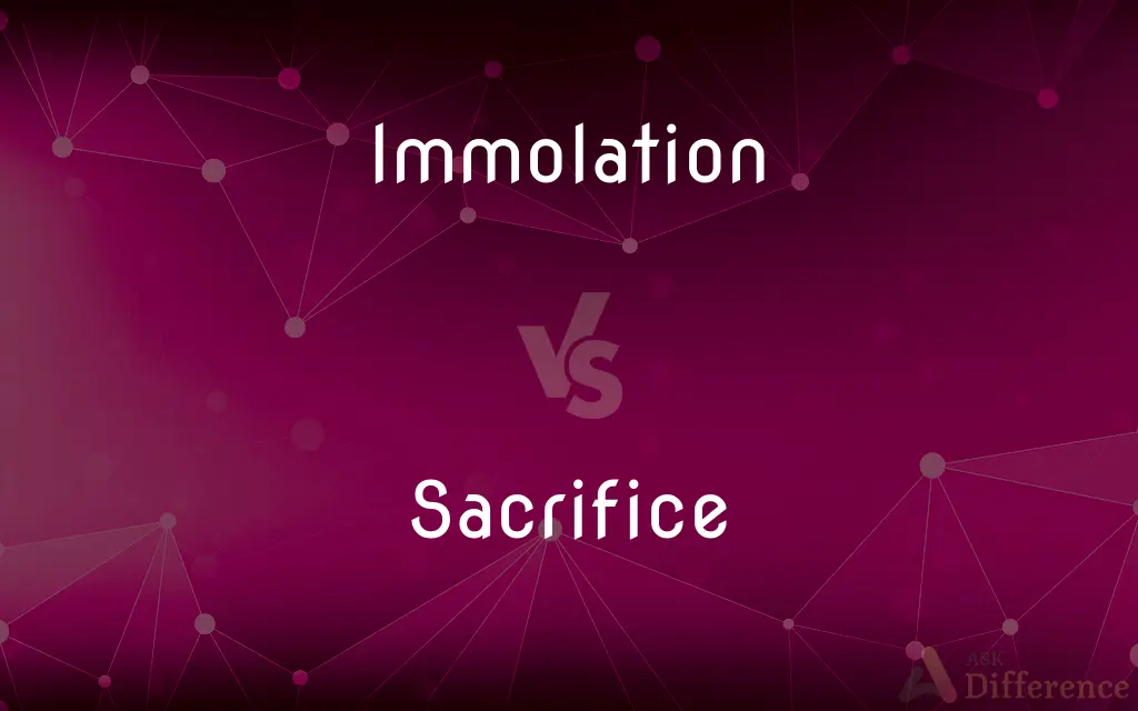 Immolation vs. Sacrifice — What's the Difference?