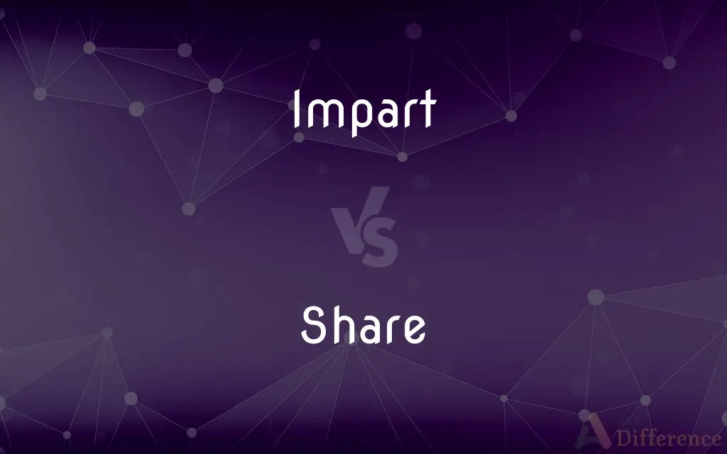 Impart vs. Share — What's the Difference?