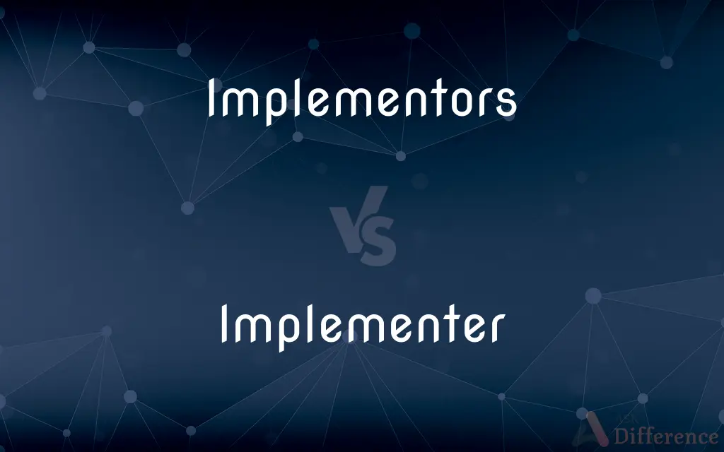 Implementors vs. Implementer — What's the Difference?